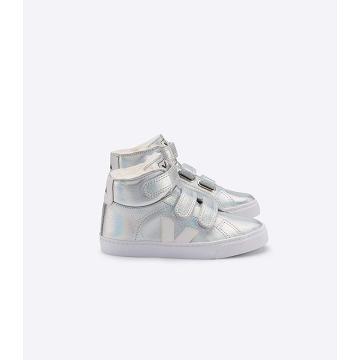 Altas Veja ESPLAR MID FURED LEATHER Niños Silver/White | España 693CTV
